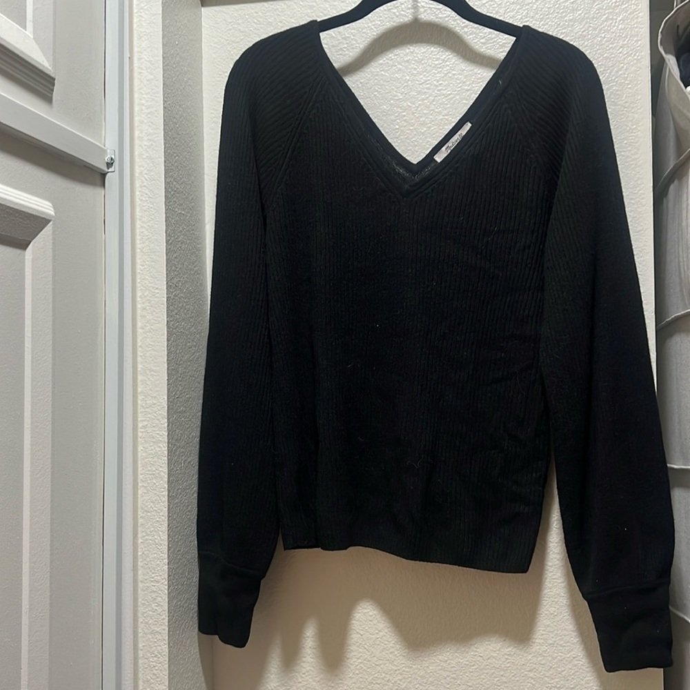 Madewell black sweater. Worn once for Christmas